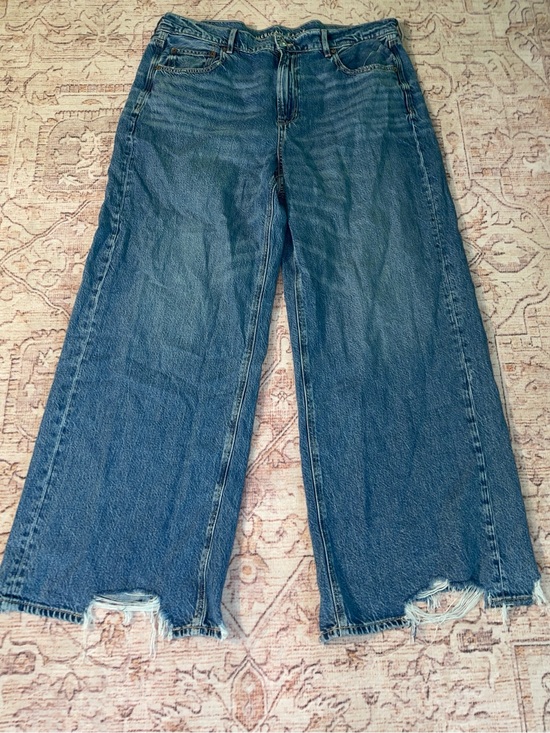 American Eagle Outfitters Denim - American Eagle Dreamy Drape Super High Waist Baggy Wide Leg Jeans Size  18 AE